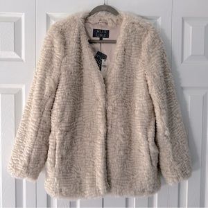 NWT Anthropologie Faux Fur Noemie Coat Jacket size M